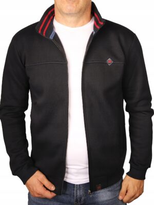 Bluza męska rozpinana klasyczna bawełniana granatowa ze stójka Bastion 3XL - sklepbastion.pl