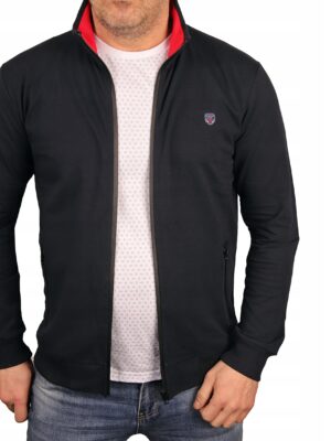 Bluza męska granatowa rozpinana Polska bluzka sportowa Bastion BR22 XL - sklepbastion.pl