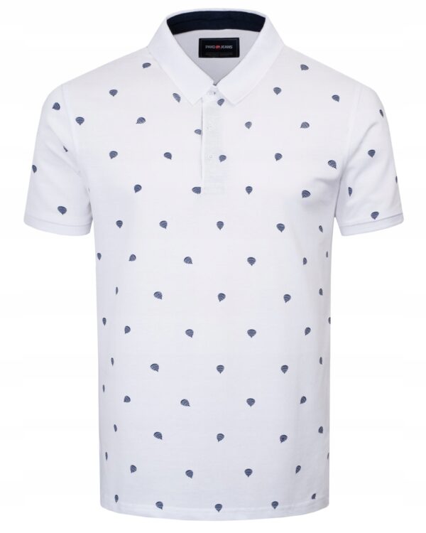 Polo męska koszulka z kołnierzem biała Pako elegancka polówka stylowa 3XL - sklepbastion.pl