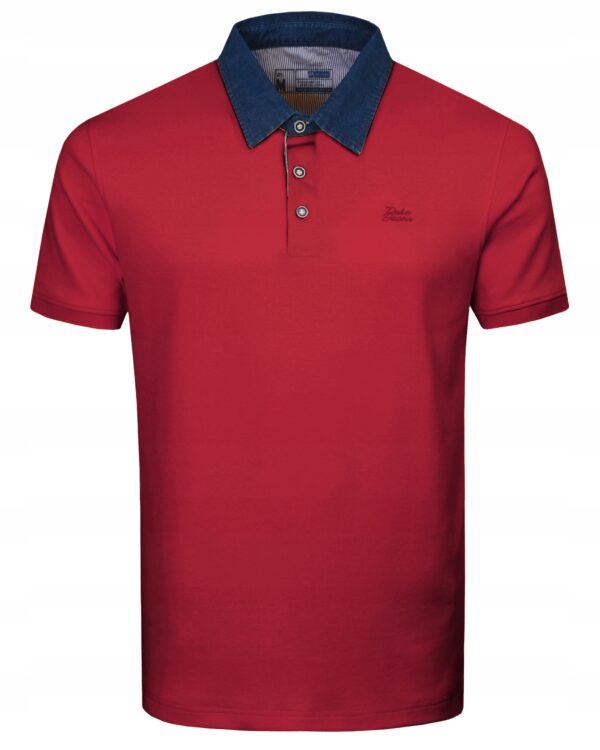 Polo męska bordowa gładka koszulka z kołnierzem Pako elegancka polówka M - sklepbastion.pl