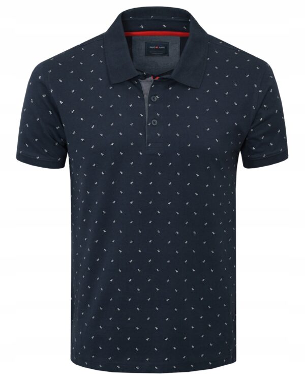 Polo męska granatowa koszulka z kołnierzem Pako elegancka polówka stylowa L - sklepbastion.pl