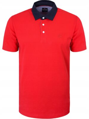 POLO Koszulka Męska czerwona gładka Bawełniana Pako polówka elegancka 3XL - sklepbastion.pl