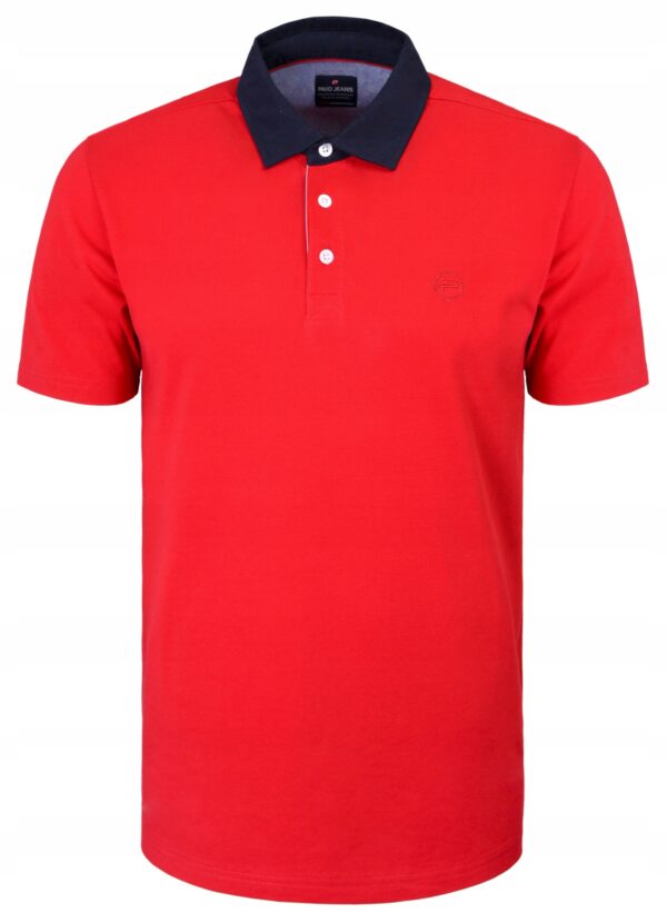 POLO Koszulka Męska czerwona gładka Bawełniana Pako polówka elegancka 3XL - sklepbastion.pl